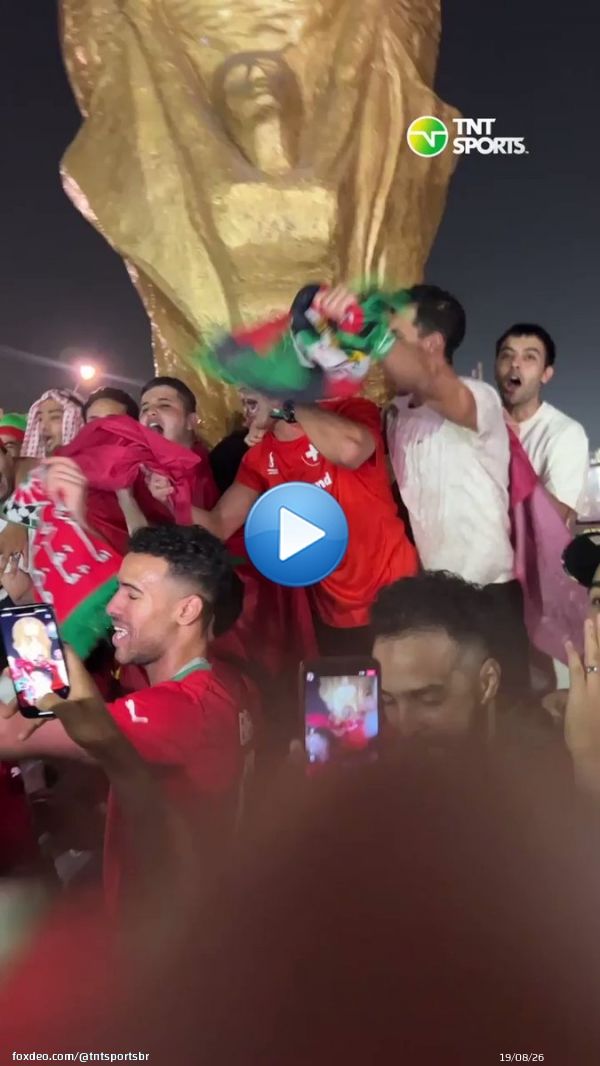 A torcida do Marrocos FOI &Agrave; LOUCURA com a classifica&ccedil;&atilde;o sobre a Espanha!  #TNTSportsNoQatar