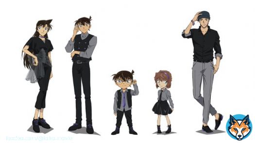 \u25e2\u25e4激レア！黒鉄ビジュアル！\u25e2\u25e4  4月14日(金)公開 劇場版『#名探偵コナン #黒鉄の魚影』  今作で暗躍する #黒ずくめの組織 にちなみ、 キャラクターたちが 全身・黒ファッションに！  本編には出てこない プロモーション・グッズ用ならではの 激レアビジュアルです！！  @conan_movie