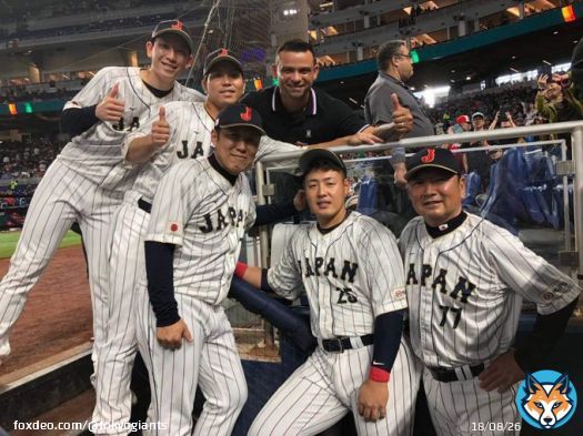 #WorldBaseballClassic&nbsp;&nbsp;#準決勝 日本メキシコ（#ローンデポ・パーク） 【試合終了】6x-5  #岡本和真 選手 #大城卓三 選手 #戸郷翔征 投手 #吉村禎章 コーチ #村田善則 コーチ #パーラ  #侍ジャパン #おめでとう #WBC