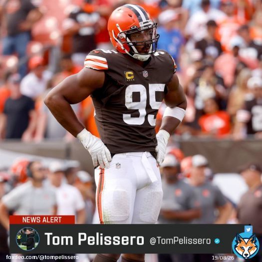 #Browns star DE Myles Garrett suffered a shoulder sprain and biceps strain in addition to lacerations in his one-car accident Monday, per sources.   All in all, good news on Garrett, whose status is TBD for Sunday against the #Falcons.