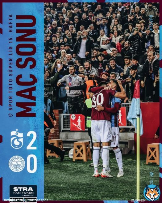 90' Karşılaşma sona erdi. #TSvFB   Trabzonspor 2-0 Fenerbah&ccedil;e