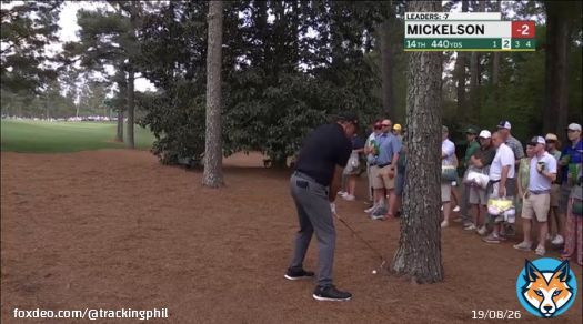 LMAO. Phil Mickelson right handed on No. 14. #TheMasters