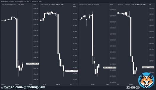 The S&P 500, Gold, Bitcoin and EURUSD after the CPI Print:
