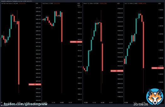 The Federal Reserve just raised interest rates by 0.5%.  Here's the market reaction in Stocks, Gold, Bitcoin and the Euro: