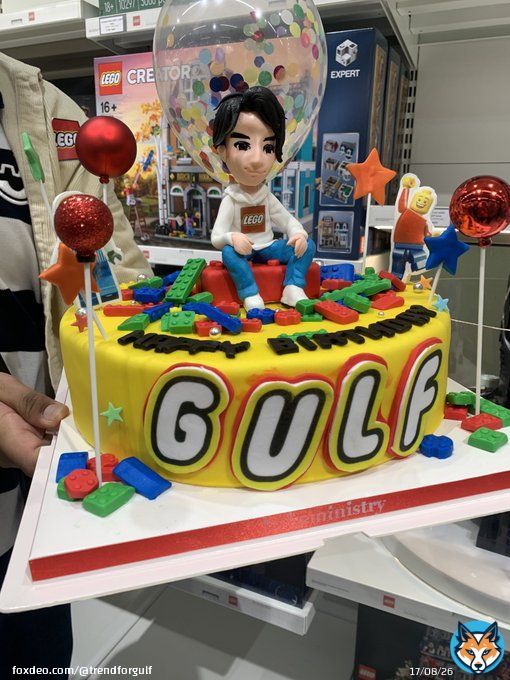 ขอบคุณทาง LEGO นะคะ เค้กน่ารักมากกก LEGO X Gulf #LEGOShopLadprao @gulfkanawut #GulfKanawut
