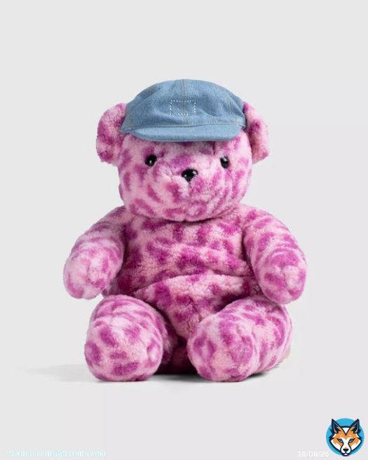 Now Trending: Cheeky Teddy Bear Bags - Acne Studios' Pink Teddy Bear Bag Features a Tiny Denim Cap  #Fashion