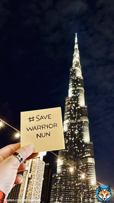 Last night in DXB before we fly back tomorrow. So I had to make sure I take one with the current tallest building in the world. Cause we gotta SAVE THE NUNS  #SaveWarriorNun