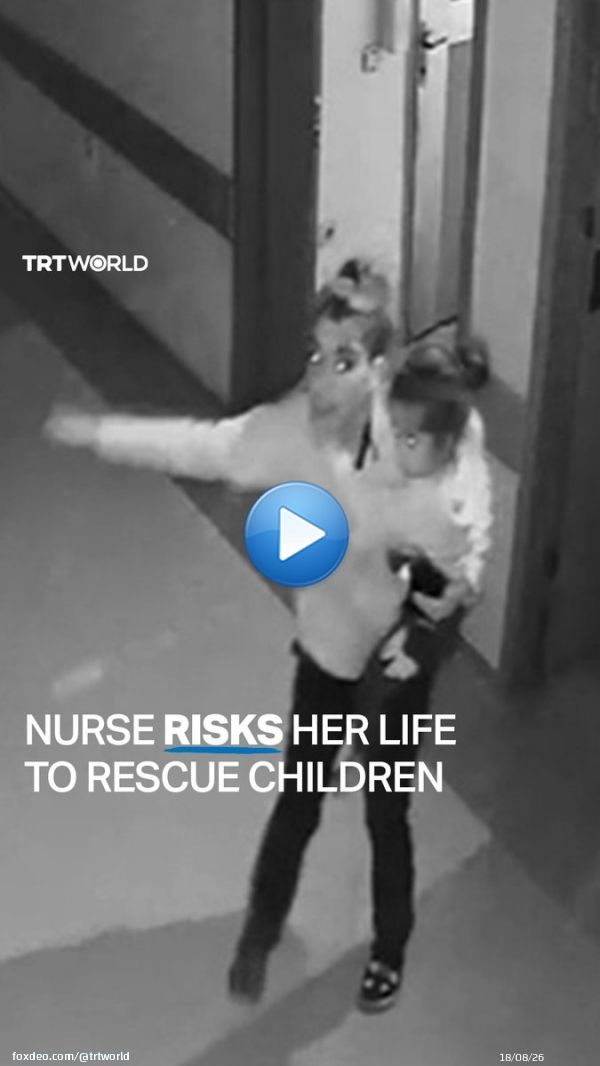 A nurse risks her life to rescue children as an earthquake violently rattles the hospital she works at in Gaziantep.  Nurse Seyma Alakus reportedly lost her relatives in Hatay province during earthquakes that have impacted 10 of T&uuml;rkiye&rsquo;s provinces and left tens of thousands dead