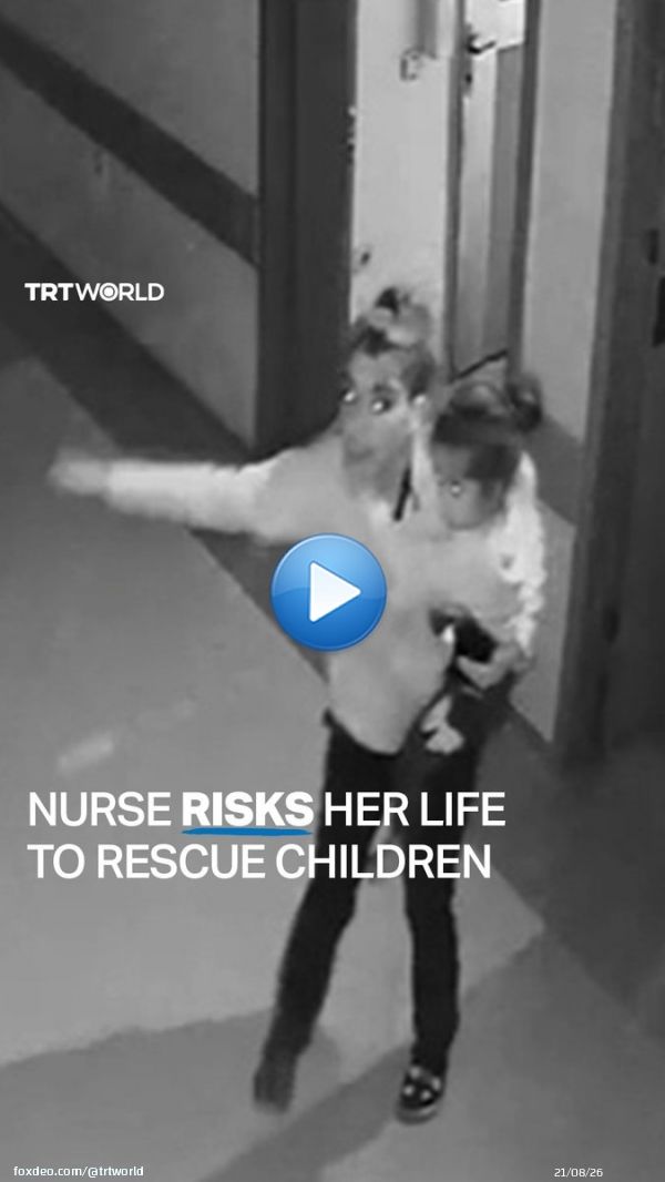 A nurse risks her life to rescue children as an earthquake violently rattles the hospital she works at in Gaziantep.  Nurse Seyma Alakus reportedly lost her relatives in Hatay province during earthquakes that have impacted 10 of T&uuml;rkiye&rsquo;s provinces and left tens of thousands dead