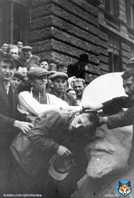 'Ukrainians nationalists abuse a jew during the Lviv' - I guess some things never change.