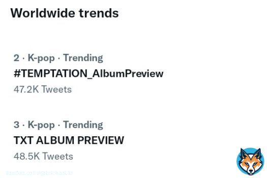 WORLDWIDE TRENDS!  2. #TEMPTATION_AlbumPreview  3. TXT ALBUM PREVIEW 6. #TOMORROW_X_TOGETHER  17. DEVIL BY THE WINDOW   #SugarRushRide @TXT_members @TXT_bighit