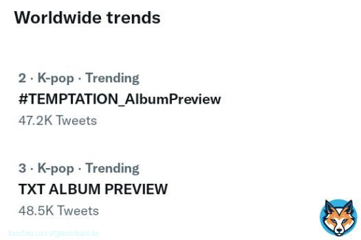 WORLDWIDE TRENDS!  2. #TEMPTATION_AlbumPreview  3. TXT ALBUM PREVIEW 6. #TOMORROW_X_TOGETHER  17. DEVIL BY THE WINDOW   #SugarRushRide @TXT_members @TXT_bighit