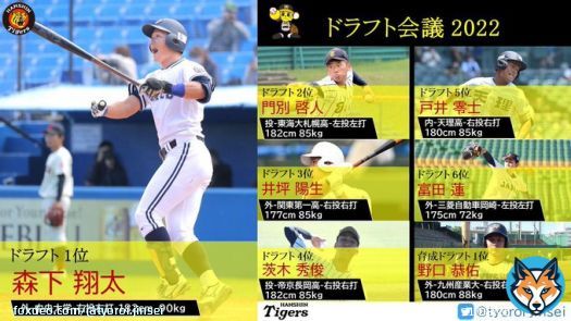【阪神】 ドラフト会議2022  指名選手一覧  高卒4人、高卒3年目社卒1人、大卒2人と前情報通り素材型中心の指名に！  浅野巨人に強奪()されたの悔しいけど、ドラ1森下君も素材抜群の選手で強肩強打の右の大砲として期待したい！  皆さん、ようこそ阪神タイガースへ！ #hanshin #ドラフト会議2022