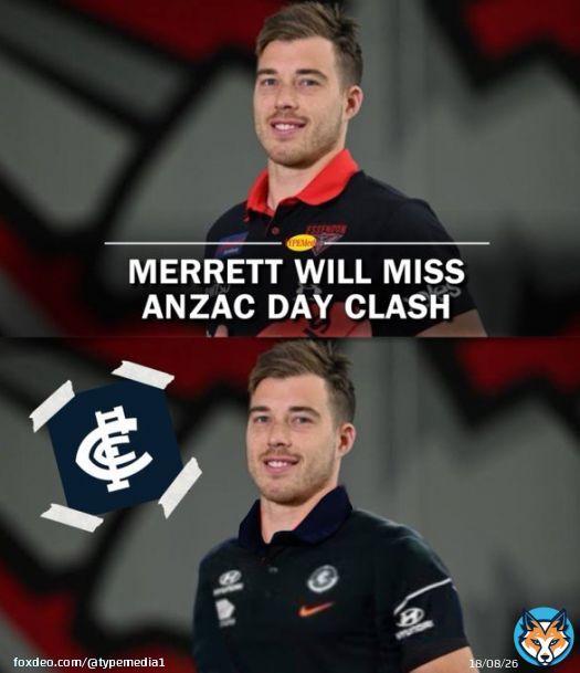 Bombers lose at tribunal.  The Dons&rsquo; legal team believe Zach will wear a Carlton polo next time, with the hopes of receiving Patty Cripps treatment from last season. #afl