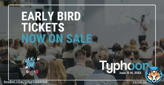 Early bird tickets are selling out fast! Don&rsquo;t miss out on the best All Offensive Security Conference in Asia.   Get your #TyphoonCon23 tickets today!