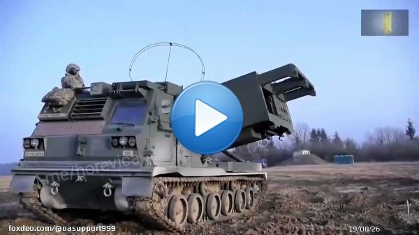 Today, for the first time, the M270 MLRS worked on #Russians in the #Donetsk region  The package includes 12 227-mm missiles reaching a range of up to 120 km, the area of ​​destruction is up to 25 hectares. How the #M270 works is well shown in the video (not in #Ukraine)