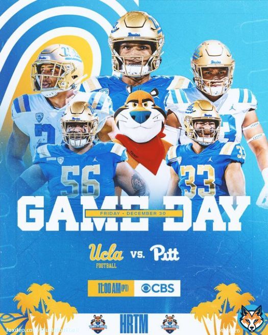 For the final time in 2022... GAME DAY!   @Pitt_FB  11:00 AM PT  @CBS  #GoBruins #4sUp