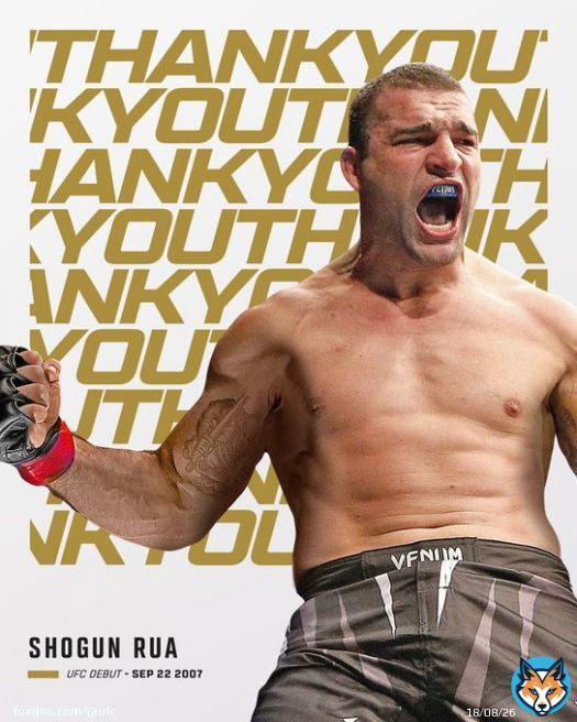 Former UFC champion, former PRIDE champion, and a legend of the sport   Congratulations @ShogunRua on an incredible MMA career! #UFC283