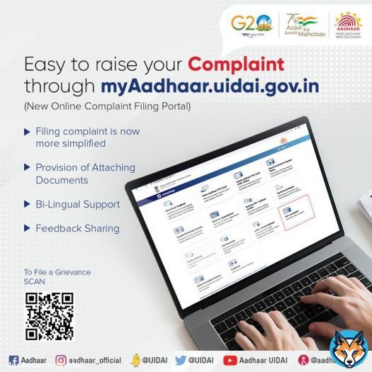 #ResidentFirst Filing complaint is now easy with #Aadhaar-Experience New Online Complaint Filing Portal. Residents can easily file complaints, attach documents, & receive bilingual support. To file a complaint, visit-  @GoI_MeitY @mygovindia @PIB_India
