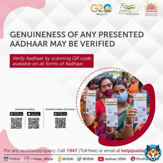 #VerifyAadhaarwithQRCode  Genuineness of any presented #Aadhaar may be verified to avoid potential misuse.  Aadhaar can easily be verified by scanning the QR Code, using the #mAadhaar App or Aadhaar QR Scanner.  @GoI_MeitY @PIB_India @mygovindia @_DigitalIndia