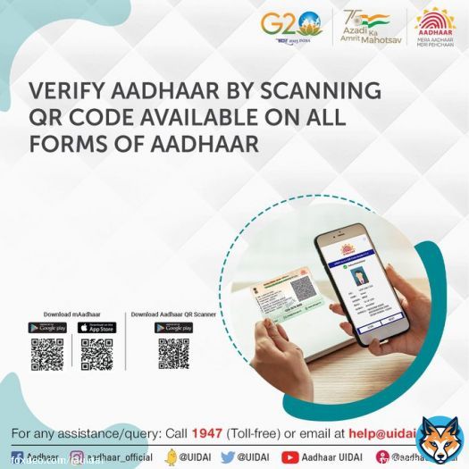 VerifyAadhaarwithQRCode  On scanning the QR code, photograph and the demographic details of presented Aadhaar  are displayed for easy verification.  Aadhaar can easily be verified by scanning the QR Code, using the mAadhaar App or Aadhaar QR Scanner.@GoI_MeitY @PIB_India