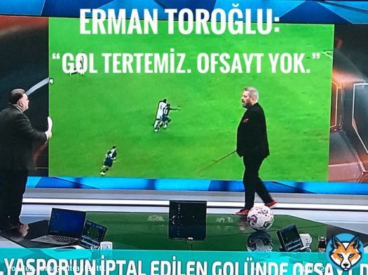 Erman Toroğlu :&rdquo;Antalyasporun gol&uuml; tertemiz. Ofsayt falan yok. G&uuml;ld&uuml;rmeyin adamı. &ldquo; #antvfb #AntalyadaKaraGece