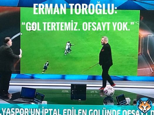 Erman Toroğlu :&rdquo;Antalyasporun gol&uuml; tertemiz. Ofsayt falan yok. G&uuml;ld&uuml;rmeyin adamı. &ldquo; #antvfb #AntalyadaKaraGece