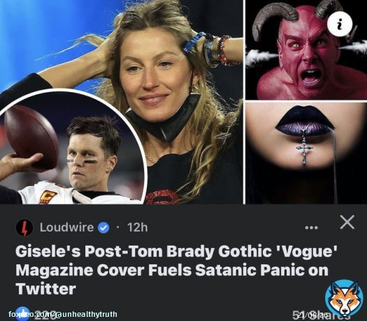 Maybe the last supermodel Gisele, decided to do a satanic magazine cover and spread after she broke up with Tom Brady.