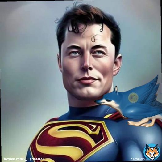 Superman with superbird #ElonMusk #Twitter #Dogecoin  #doge