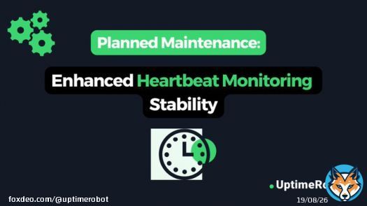 We're migrating our Heartbeat Monitoring to a new server provider in order to maximize reliability!  Keep an eye on our status page for migration timing and subscribe for real-time updates.   Thank you for being part of our pursuit of better monitoriing.