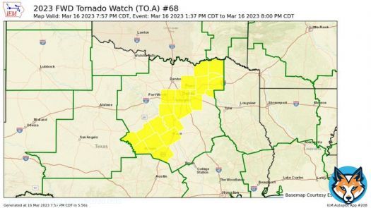 FWD expires Tornado Watch for Bell, Bosque, Collin, Coryell, Dallas, Delta, Ellis, Fannin, Hamilton, Hill, Hopkins, Hunt, Johnson, Kaufman, Lamar, Lampasas, McLennan, Mills, Rains, Rockwall, Tarrant [TX]