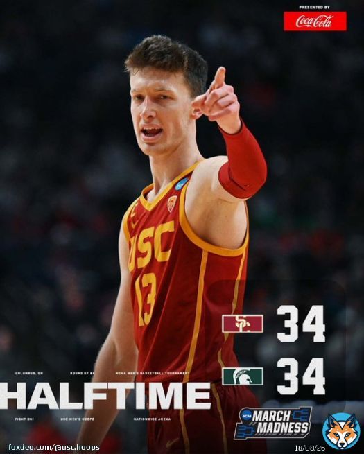 HALFTIME: USC 34, MSU 34  What a battle so far!