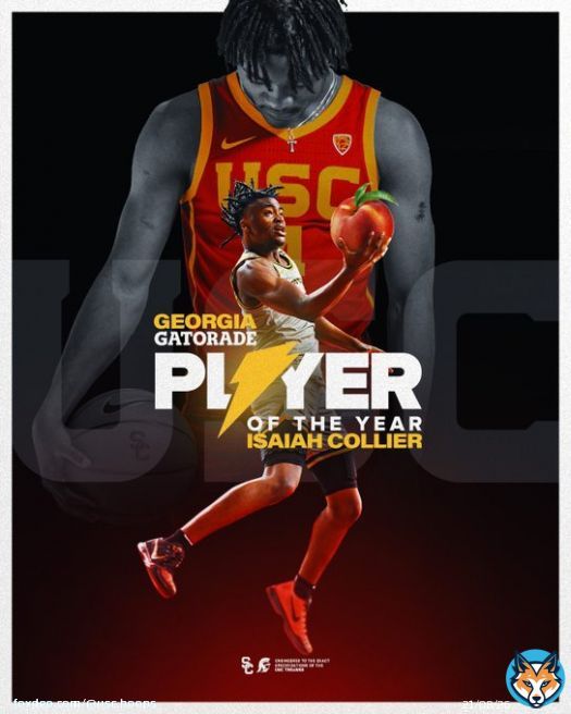 Another  for incoming freshman @isaiahcollier04!  Collier has been named the Gatorade Boys Player of the Year for the state of Georgia!