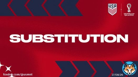 Halftime Change:   On: Aaronson Off: Pulisic  Aaronson replaces Pulisic (abdominal injury) at the break.