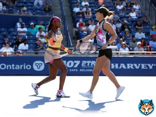 One of the best R1 doubles matches you will ever see.   Coco Gauff &  Jessica Pegula                               Leylah Fernandez &  Daria Saville