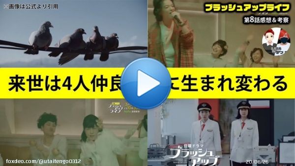 昨日のブラッシュアップライフは泣きますね  という事で考察動画上げました！  来世は4人仲良くハトになる【#ブラッシュアップライフ】第8話ネタバレ考察   高評価、チャンネル登録、コメントお願いします！  バカリズム脚本。出演者:安藤サクラ、木南晴夏、夏帆、水川あさみ