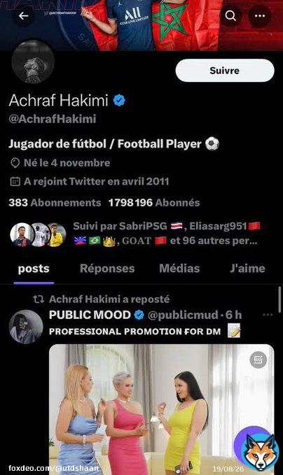 Throwback to when Hakimi Rt'ed the p0rn just After his divorce