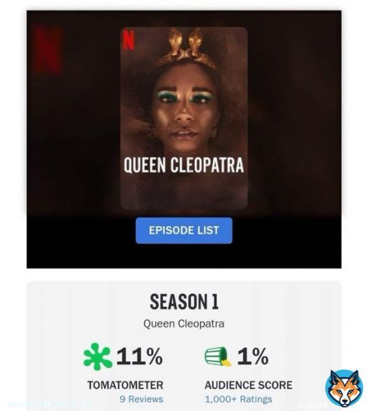 Netflix&rsquo;s &lsquo;Queen Cleopatra&rsquo; Has The Worst Audience Score In TV History  Imagine a documentary series about Martin Luther King, where Tom Hanks plays MLK.   That&rsquo;s what Cleopatra is.  @netflix @jadapsmith