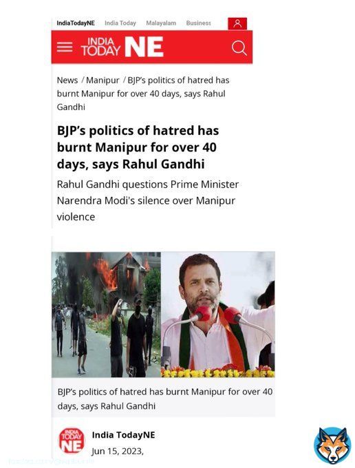 BJP's Politics of hatred has burnt Manipur for over 40 days, says @RahulGandhi #ManipurViolence @NBirenSingh @ashoswai @narendramodi @AmitShah @IndiaPresident  Rahul Gandhi Questiona Prime Minister Narendra Modi Full link