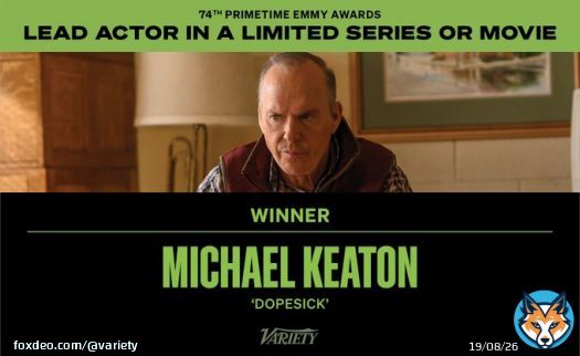 Michael Keaton takes home the #Emmy for Lead Actor in a Limited Series or Movie for #Dopesick.