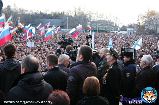 23 февраля 2014 года Севастополь. Митинг Народной Воли.