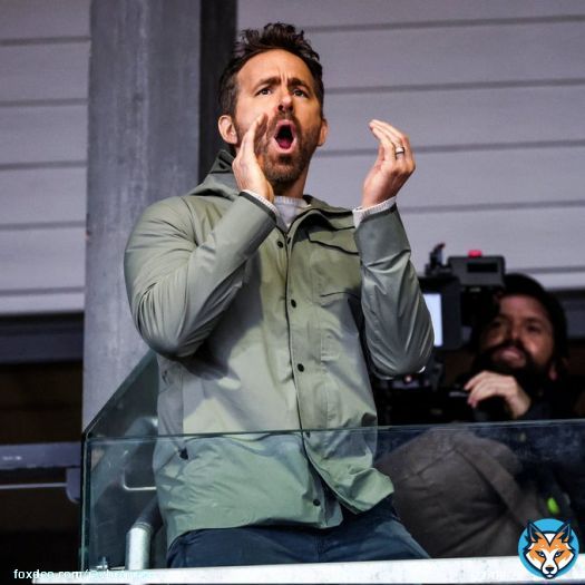Ryan Reynolds during  Wrexham vs Sheffield United game in the FA Cup