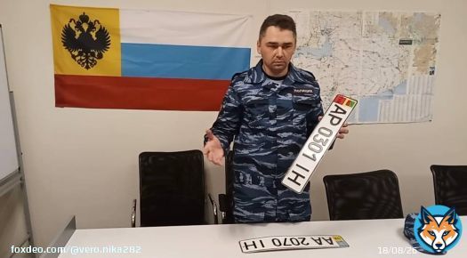 \ud83c\uddf7\ud83c\uddfa \ud83c\uddfa\ud83c\udde6 The Deputy head of the Main Police Department of Zaporozhye officially presented the new model license plates, which will operate in the liberated territories in Zaporozhye. They have already begun tobegun to be distributed in Melitopol. #Россия #Запорожье #Украина