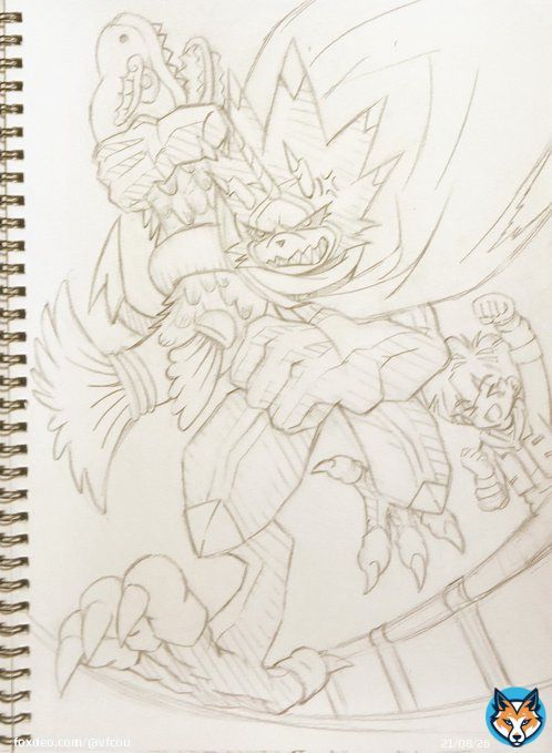 #デジモン　#digimon #デジモンゴーストゲーム  今日12日のデジモンゴーストゲームのハイライト！ 金のシャチホコを持って名古屋ウィメンズマラソンを爆走するグルス様を描きました！ 優勝は君のものだ！