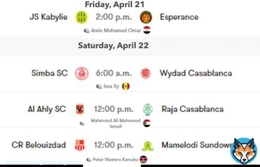 | The match officials for the first legs of 2022/23 @CAFCLCC Quarterfinal ties were appointed by @CAF (April 21-22).  #TotalEnergiesCAFCL