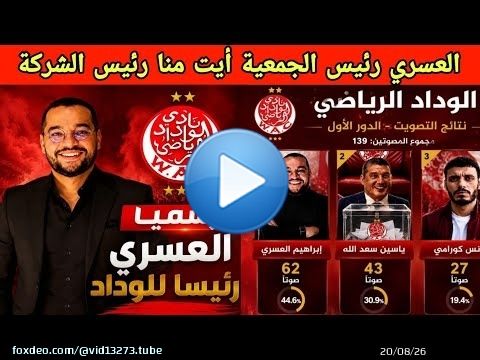 رسميا ابراهيم العسري رئيسا جديدا للوداد الرياضي بعد فوزه على سعد الله ياسين