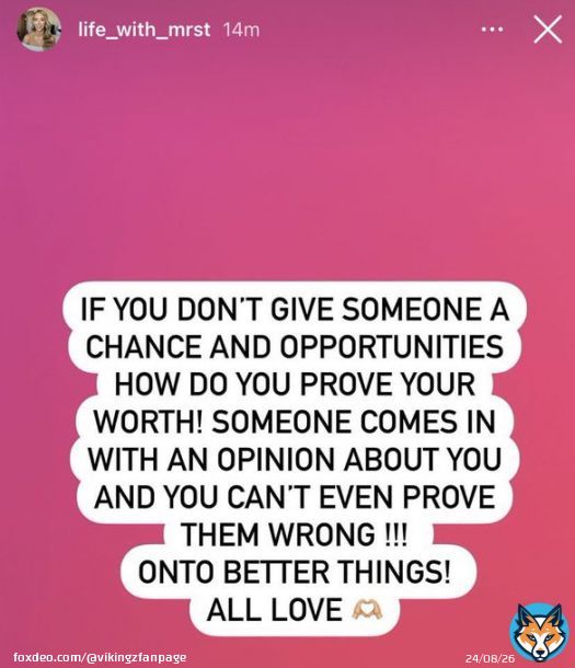 Thoughts on Adam Thielen&rsquo;s wife&rsquo;s IG story after his release