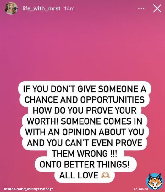 Thoughts on Adam Thielen&rsquo;s wife&rsquo;s IG story after his release