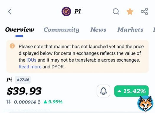 RED ALERT x #PiNetwork In the Last 24hrs $Pi IOU increased to $39.93 (15.42%) A project in Enclosed Mainnet and it's not listed on any Exchange.   Yet, Investors are buying the IOU.. Is #PiFest a path to Open Mainnet?   Something is happening and it will favor all Pioneers