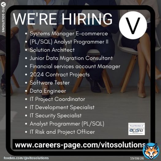 APPLICATIONS OPEN Apply now!    Let's help each other!  Share with anyone who might be interested!   #StrongerTogether #ITjobs #Hiring